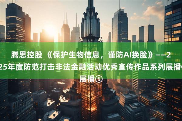 腾思控股 《保护生物信息，谨防AI换脸》——2025年度防范打击非法金融活动优秀宣传作品系列展播⑤