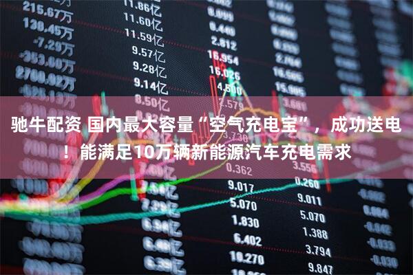 驰牛配资 国内最大容量“空气充电宝”，成功送电！能满足10万辆新能源汽车充电需求